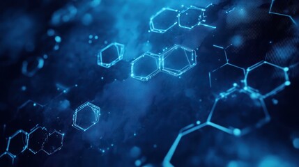 Abstract digital hexagonal network background, futuristic technology