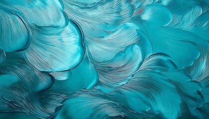 Wall Mural - teal paint texture abstract strokes close up design background