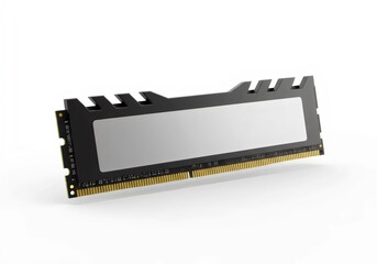 RAM stick isolated on white background, random access memory, computer memory,