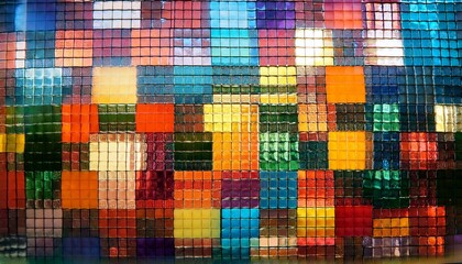 Canvas Print - abstract background of colorful squares