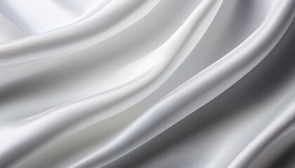 Wall Mural - white fabric texture soft folds elegant drape studio shot background for design