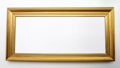 Canvas Print - a plain gold rectangle frame against a white backdrop