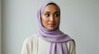 © Outkast - Woman in Purple Hijab, Studio Portrait