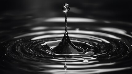 Fototapete - Water Drop Splash Macro Close-up