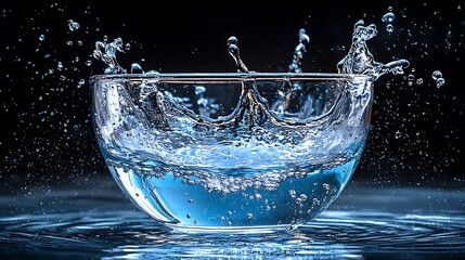 Poster - Water Splash in Glass Bowl (1)