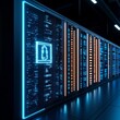 © LIPO@SEXTAO22 - Futuristic data center with glowing panels.