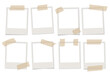 © Diana Bedoya - vintage old polaroids  tape empty transparent background