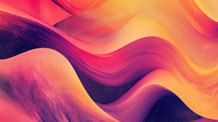 Wall Mural - wallpaper of abstract 1970s psychedelic swirls with inky strokes and grainy textures