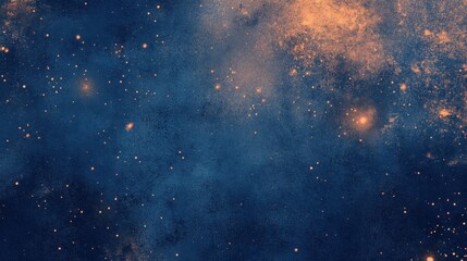 Wall Mural - Wallpaper featuring cosmic space with ink-sketched constellations and faded halftone textures