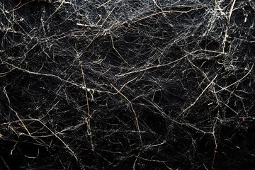 Dusty cobweb texture on dark surface
