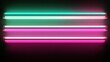 © Penatic Studio - Colorful fluorescent tubes of various shades on a black background