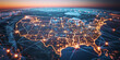 © Youfec - an image of the united states map with lines and connections, night photography,  internet networks connections concept , space view , technology