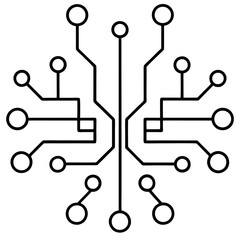 Wall Mural - a complex and intricate circuit board design, symbolizing connectivity and technology vector illustr