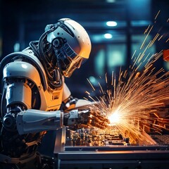 robot, cyborg, 3d, technology, future, futuristic, android, woman, helmet, science, fiction, space, 
