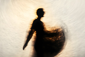 Canvas Print - png abstract silhouette motion blur