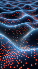 wavy lines representing the flow of crypto data in an information code field. symbolizes digital cur