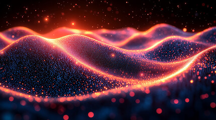 wavy lines representing the flow of crypto data in an information code field. symbolizes digital cur