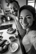 © Alexander Chaykin - Smiling couple in kitchen preparing food, ready to eat