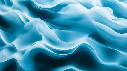 Poster - abstract blue wavy background.