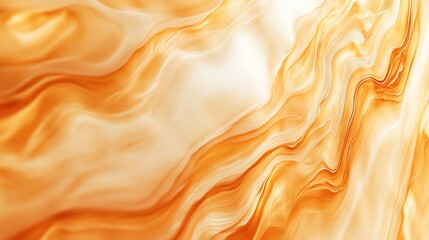 Wall Mural - abstract orange and white fluid wave background texture.
