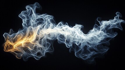 Wall Mural - abstract image of swirling smoke, light and dark colors, dynamic movement.