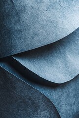 Wall Mural - abstract blue layered paper texture background.