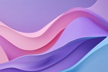 Wall Mural - Pastel Purple Pink Blue Gradient Background with Smooth Lines for Fashion and Summer Themes
