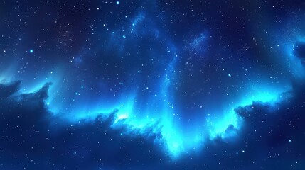 Wall Mural - Dreamlike northern lights wallpaper with glowing auroras cosmic scene and radiant stars