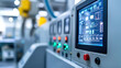 © Dusit - A sleek control room with digital interface monitoring industrial technology for business automation efficiency