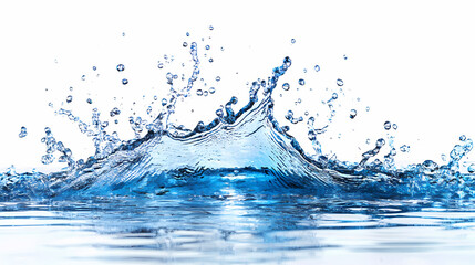 Wall Mural - a vibrant splash of water isolated on white background, showcasing fluid motion and clarity. tranqui