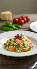 Wall Mural - delicious vegetable risotto recipe for a healthy meal