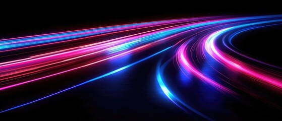Futuristic Digital Highway Visualizing Global Data Flow Cyber Communication and Coding as a Symbol of Agile Digital Transformation
