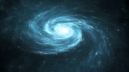 Wall Mural - swirling vortex, blue and teal tones, cosmic and mysterious feel. cosmic - galaxy. illustration