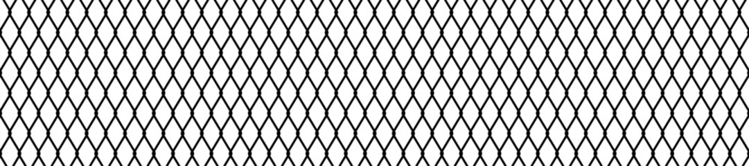 Seamless basketball net pattern, black and white geometric wire texture, abstract fishnet design for sports background. Flat vector illustration isolated on white background.