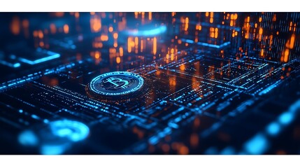 Poster - Automated financial ecosystem image featuring interconnected systems and technology visuals.