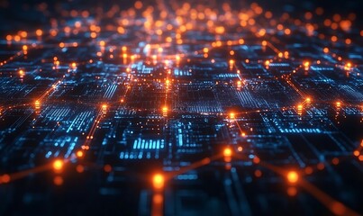 Poster - File name representing a glowing blockchain-themed cryptocurrency transaction map image.