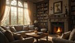 © GIFTE - Cozy living room interior home photography warm environment inviting viewpoint comfort concept