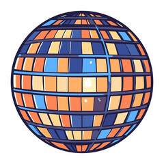 Wall Mural - a blue disco ball illustration sphere art vector