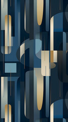 Wall Mural - navy blue abstract modern print design pattern geometric shapes design poster background