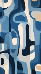 Wall Mural - navy blue abstract modern print design pattern geometric shapes design poster background