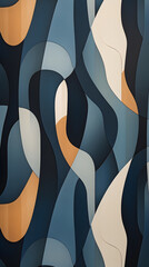 Wall Mural - navy blue abstract modern print design pattern geometric shapes design poster background