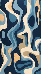 Wall Mural - navy blue abstract modern print design pattern geometric shapes design poster background