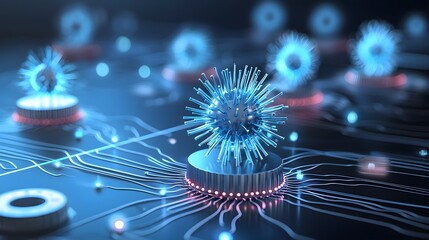 Poster - and Surreal Image Showcasing the Dynamic Behavior of Magnetic Fluid Ferrofluid as it Forms Organic Spikes and Patterns Under the Influence of a Strong Electromagnetic Field