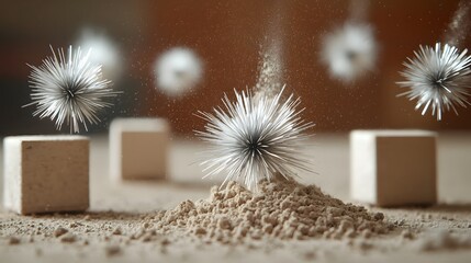 Poster - Captivating shot showcasing the intricate and mesmerizing patterns formed by magnetic powder under the influence of a strong magnetic field