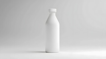 Leinwandbilder - photo of a recyclable carton bottle with a white matte finish and a modern cap design  The bottle is featured in a clean studio style setup showcasing its minimalist and sustainable packaging design