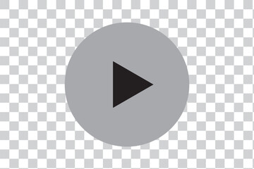 Wall Mural - play video sign or button vector. transparent play button isolated on transparent background. vector