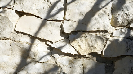 Wall Mural - stone texture with deep shadows and realistic erosion marks