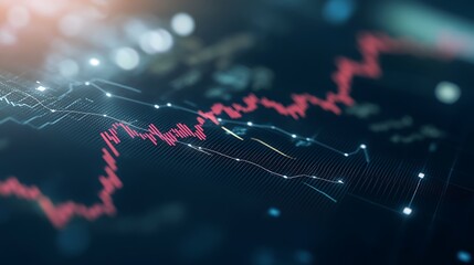 Fototapete - Futuristic image of quantum computing in finance, showcasing innovation and technology in a glowing aesthetic.