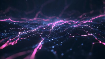 Poster - Dynamic visualization of renewable energy featuring neon elements in a striking image.