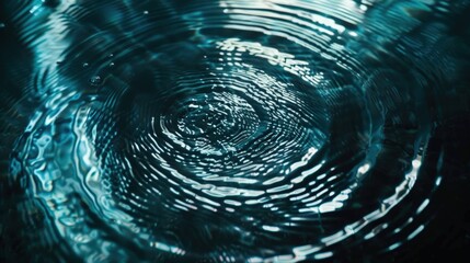 Wall Mural - ripples in turquoise water surface